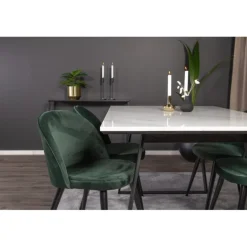 Estelle t Spisebordssæt - Sort, Grøn og Hvid