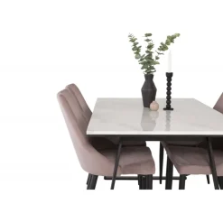 Estelle t Spisebordssæt - Sort, Pink og Hvid