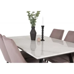 Estelle t Spisebordssæt - Sort, Pink og Hvid