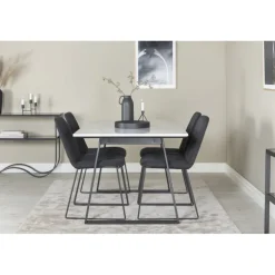 Estelle t Spisebordssæt - Sort og Hvid