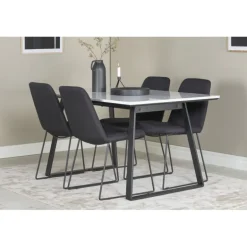 Estelle t Spisebordssæt - Sort og Hvid