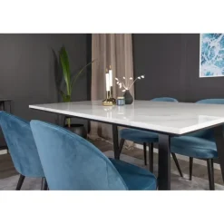 Estelle t Spisebordssæt - Sort, Blå og Hvid