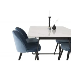 Estelle t Spisebordssæt - Sort, Blå og Hvid