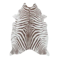 Etosha Vaskbart tæppe Imiteret Tiger Pels - Brun