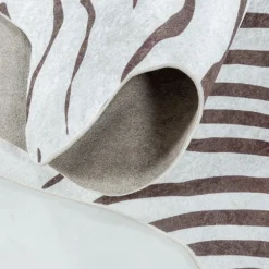 Etosha Vaskbart tæppe Imiteret Tiger Pels - Brun