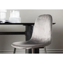 Eva Spisestol - Lysegrå og Sølvgrå