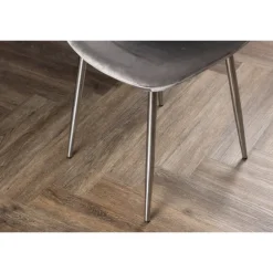 Eva Spisestol - Lysegrå og Sølvgrå