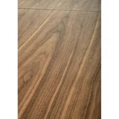 EVERTON Spisebord med udtræk, Valnød / Sort