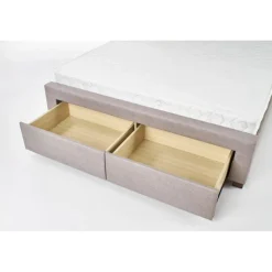 EVORA seng 160x200cm med skuffer til opbevaring - Grå