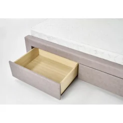 EVORA seng 160x200cm med skuffer til opbevaring - Grå