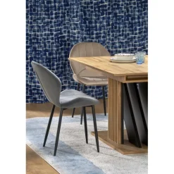 FABIANO Spisebord med udtræk, artisan eg / Sort