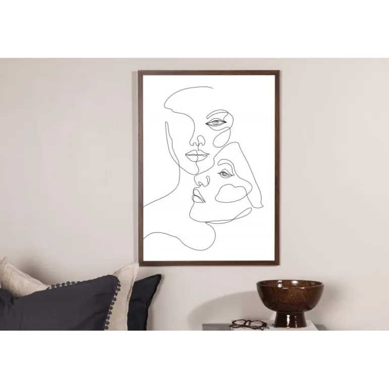 Faces Plakat - Sort og Hvid