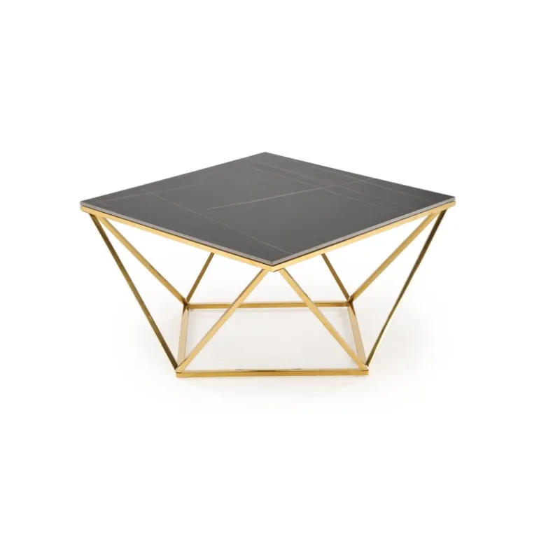 FELICIA sofabord, Sort marmor / guld