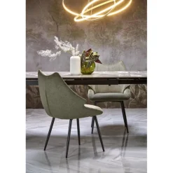 FELIX Spisebordmedudtræk, Grå marmor / Sort