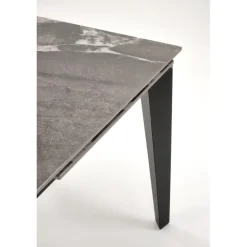 FELIX Spisebordmedudtræk, Grå marmor / Sort