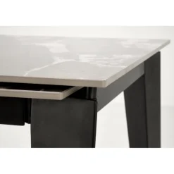 FELIX Spisebordmedudtræk, Grå marmor / Sort