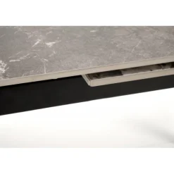 FELIX Spisebordmedudtræk, Grå marmor / Sort