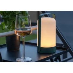 Fern Bordlampe - Grøn,Hvid