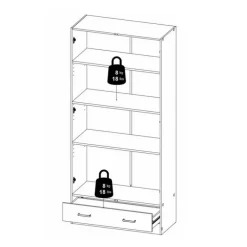 Fiesta entreskab - Hvid