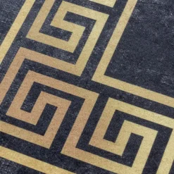 Fiesta Vaskbart Tæppeløber Meander - Sort