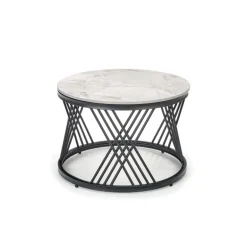 FLAMINGO sæt med 2 sofaborde, Grå marmor