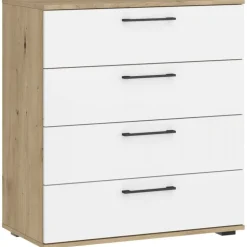 FLEX - KM-1 kommode til MODULAR WARDROBE SYSTEM - håndværksegetræ / Hvid