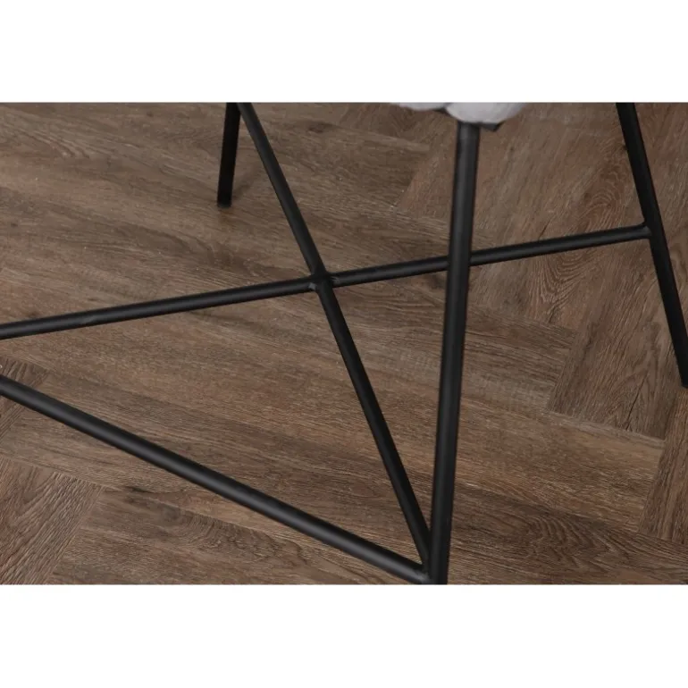 Fløjl Barstol - Sort og Mørkegrå