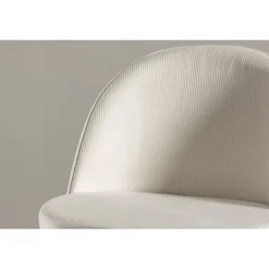 Fløjl Spisestol - Sort og Hvid