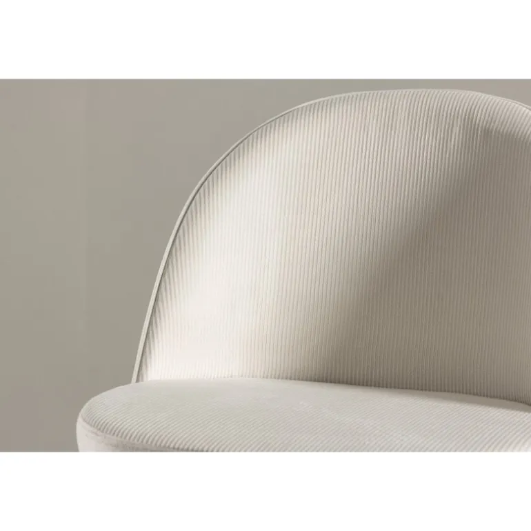 Fløjl Spisestol - Sort og Hvid