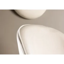 Fløjls Spisestol - Beige og Sort