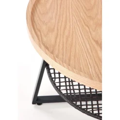 FLORENCE sofabord Natur eg / Sort