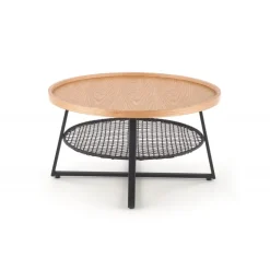 FLORENCE sofabord Natur eg / Sort