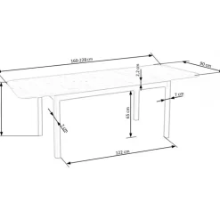 FLORIAN bord håndværkseg/Sort