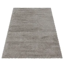 Fluffy Shaggy tæppe Ensfarvet - Beige