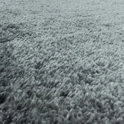 Fluffy Shaggy tæppe Ensfarvet - Lysegrå