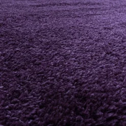 Fluffy Shaggy tæppe Ensfarvet - Lilla