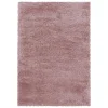 Fluffy Shaggy tæppe Ensfarvet - Rosa