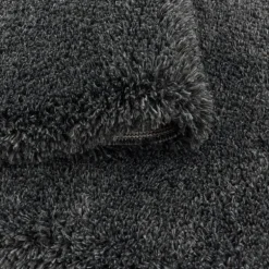 Fluffy Shaggy Tæppeløber Ensfarvet - Grå