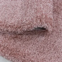 Fluffy Shaggy Tæppeløber Ensfarvet - Rosa