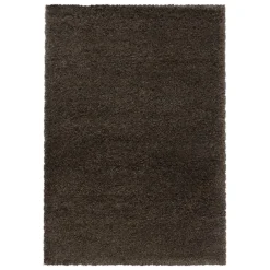 Fluffy Shaggy Tæppeløber Ensfarvet - Brun