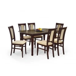 FRYDERYK 160/240 cm Spisebord med udtræk - mørk Valnød