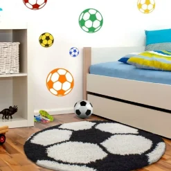 Fun 6001 Rundt børnetæppe - Sort