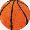 Fun Rund Børnetæppe Basketball - Orange