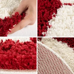 Fun Rund Børnetæppe Fodbold - Rød