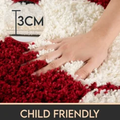 Fun Rund Børnetæppe Fodbold - Rød