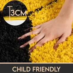 Fun Rund Børnetæppe Fodbold - Gul