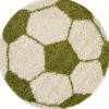 Fun Rund Børnetæppe Fodbold - Grøn