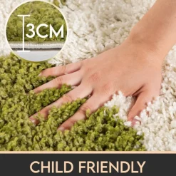 Fun Rund Børnetæppe Fodbold - Grøn