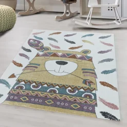 Funny Børnetæppe Bjørn - Gul