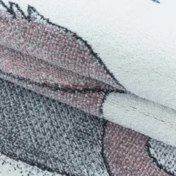 Funny Rund Børnetæppe Dinosaur - Pink